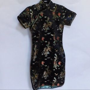 Short Sleeve Asian inspired mini dress